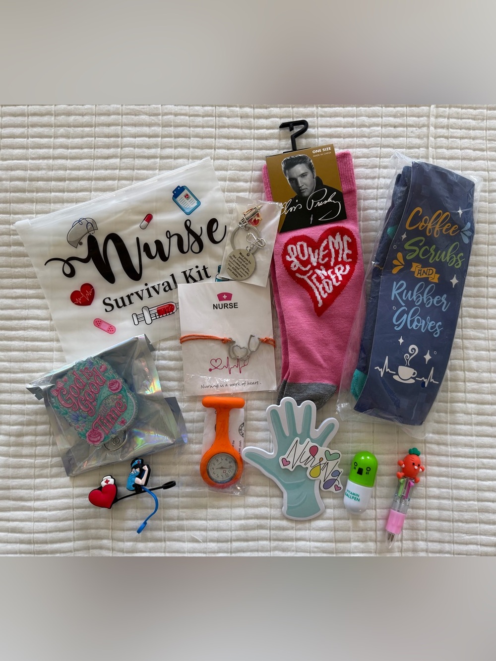 Nursing socks and gadgets
